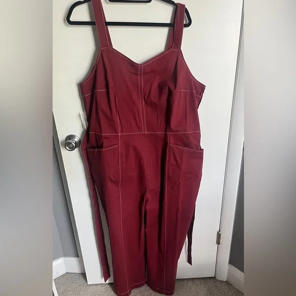 Burgundy Jumpsuit NWT - Picture 1 of 8